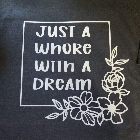 Hand Crafted Tops - Just A (Girl) With A Dream Handmade Tee